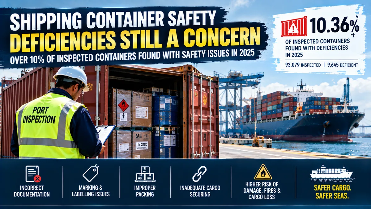 More Than 1 in 10 Shipping Containers Still Failing Safety Checks, WSC Report Finds