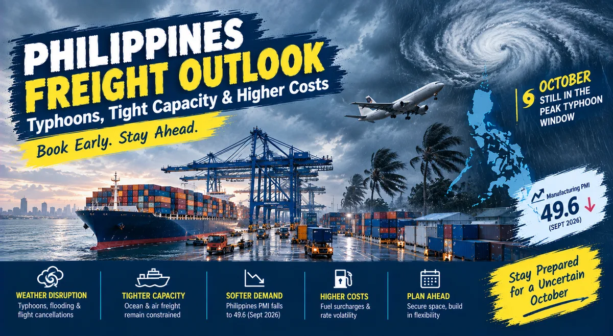 Philippines Shippers Warned to Book Early as October Freight Conditions Turn Volatile