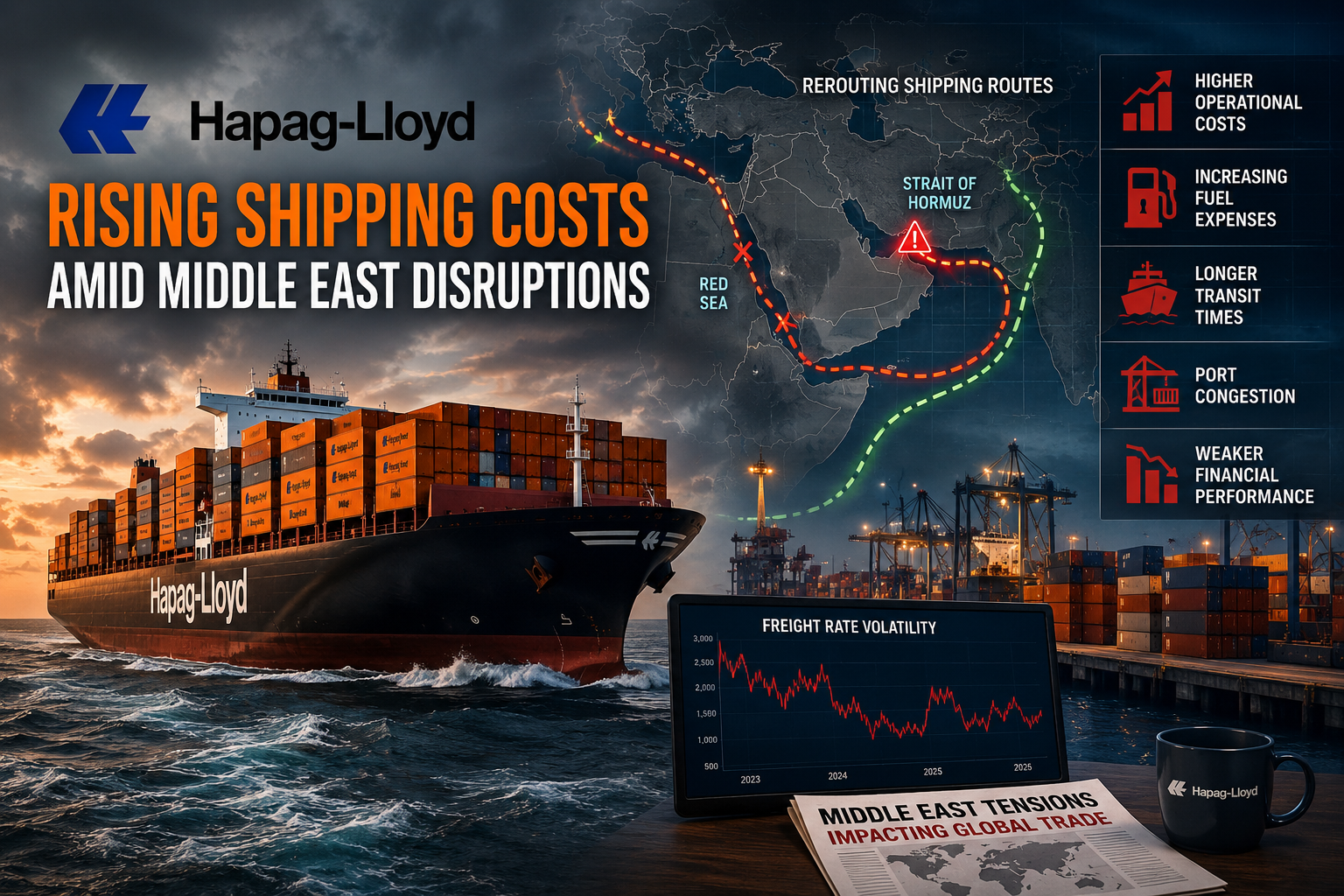 Hapag-Lloyd Warns of Rising Shipping Costs Amid Middle East Disruptions