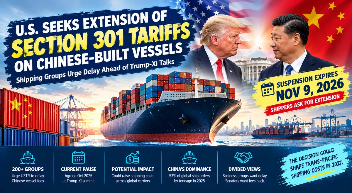 Shipping Industry Urges US to Delay Chinese Vessel Port Fees Ahead of Trump-Xi Summit