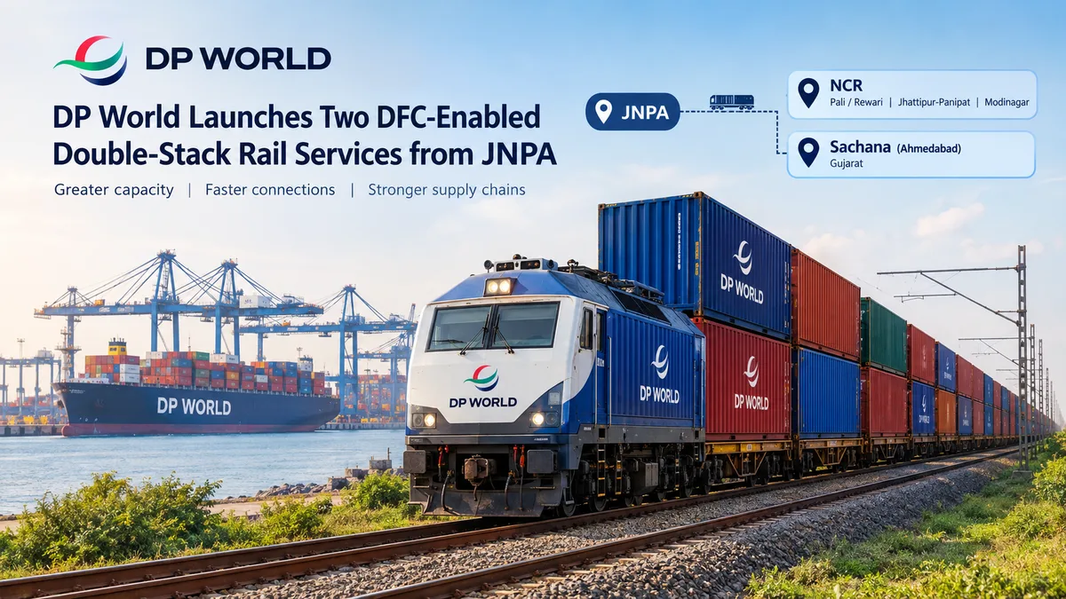 DP World Launches Double-Stack Rail Services Linking JNPA with NCR and Gujarat