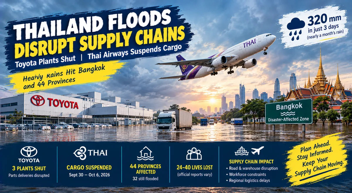 Thailand Floods Disrupt Toyota Plants & Thai Airways Cargo