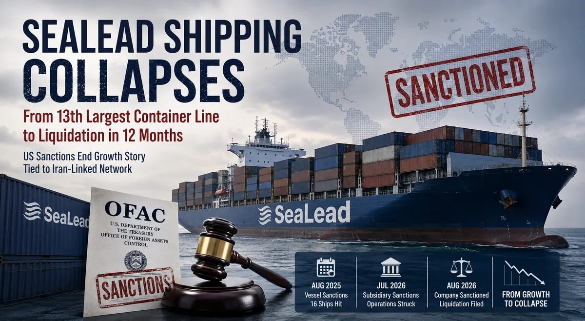 The World's 13th Largest Container Line Just Collapsed — Iran Sanctions Killed It