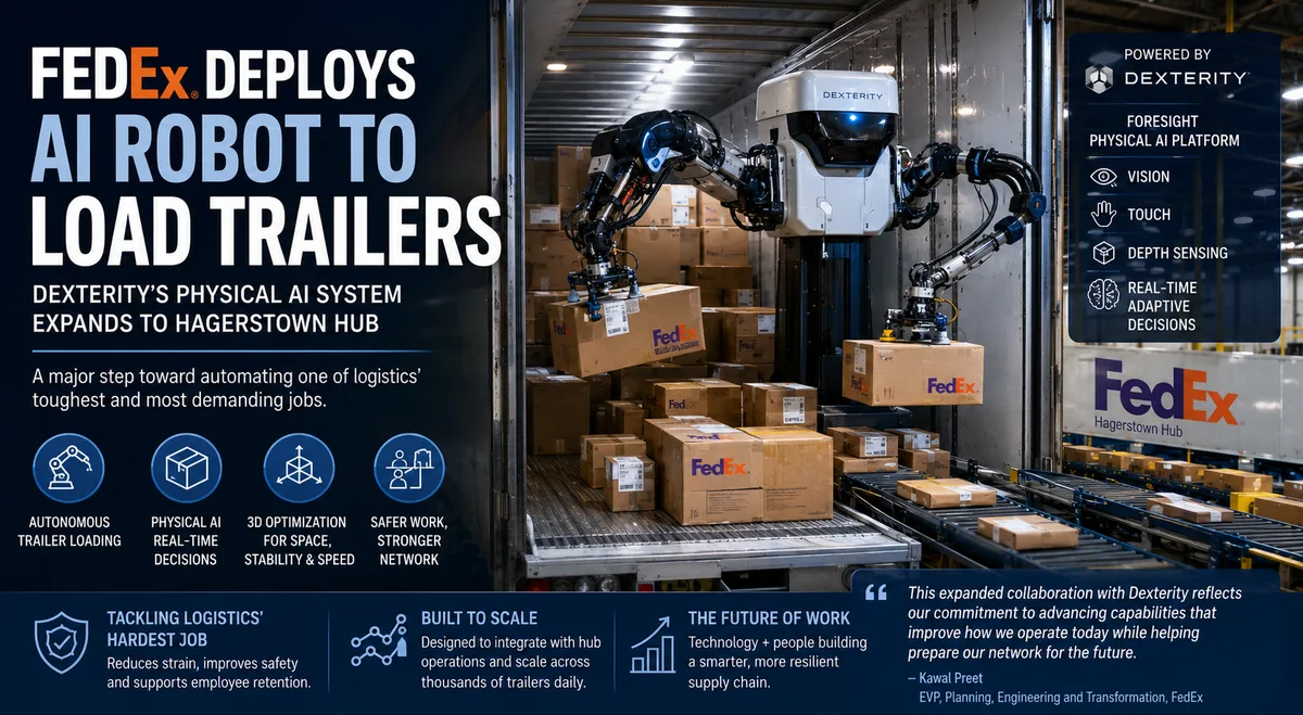 FedEx Just Deployed a Robot That Loads Trailers by Itself — And Plans to Scale It Across Its Entire Network