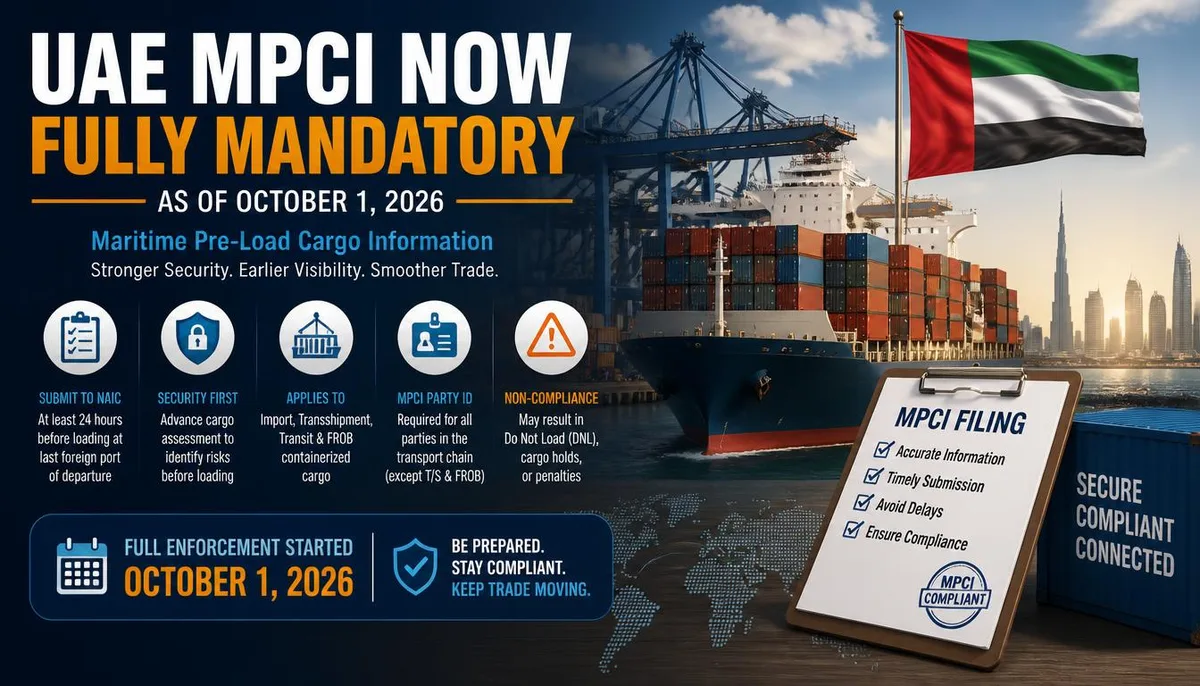 UAE's Maritime Pre-Load Cargo Information Program Goes Into Full Effect Today