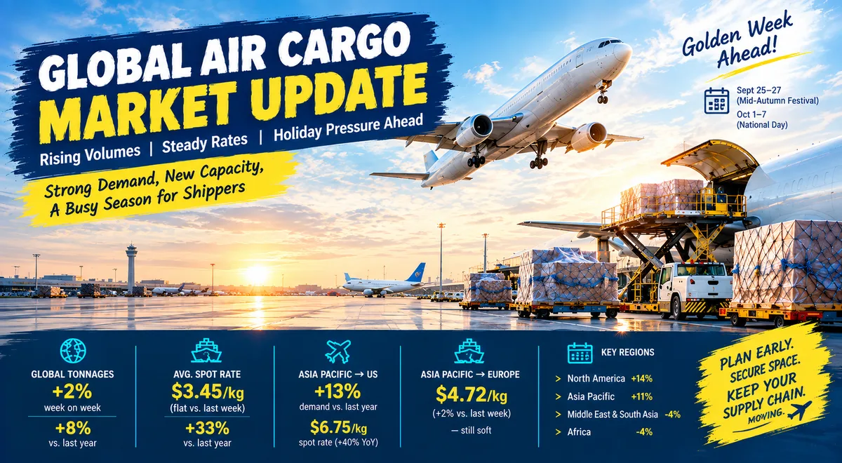 Global Air Cargo Volumes Rebound Ahead of Chinese Holiday Period