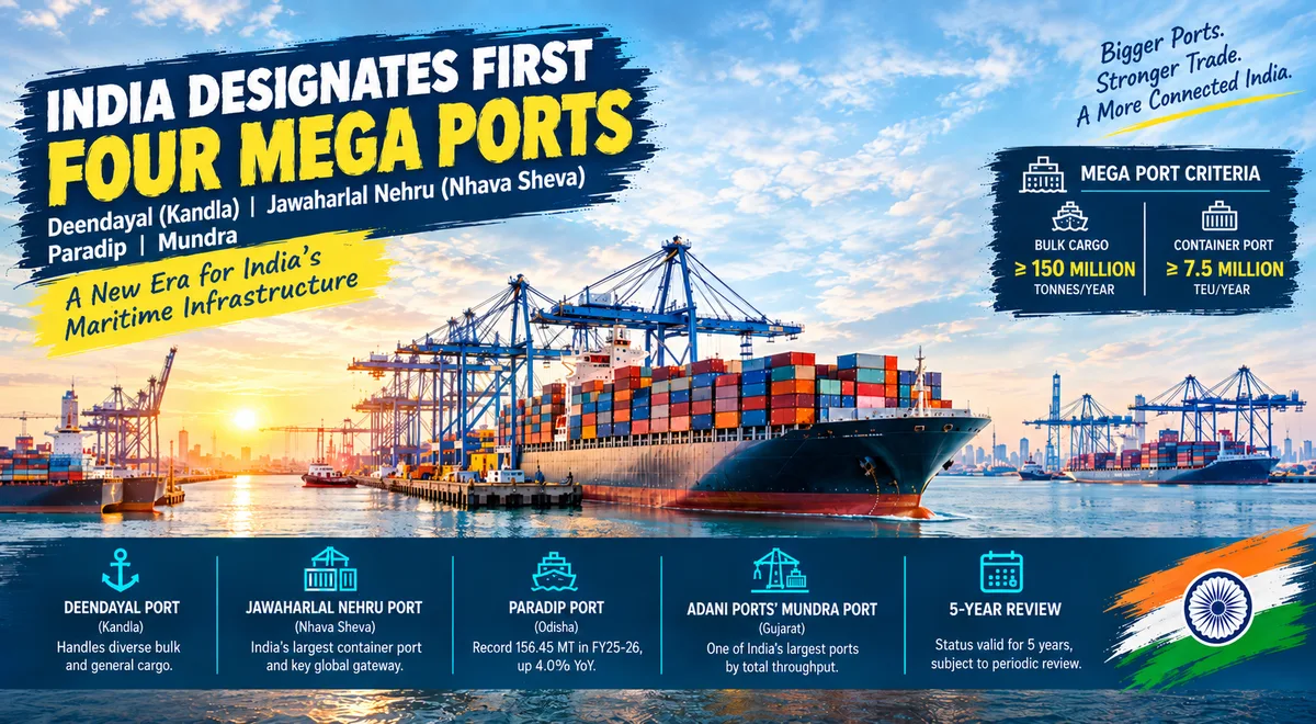 India Just Created a New Category of Port — And Four Gateways Made the Cut First
