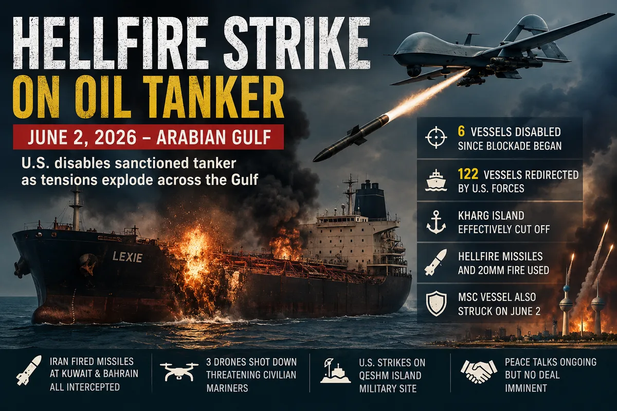 US Military Fires Hellfire Missile at Oil Tanker — The Arabian Gulf Is Now a War Zone for Commercial Shipping