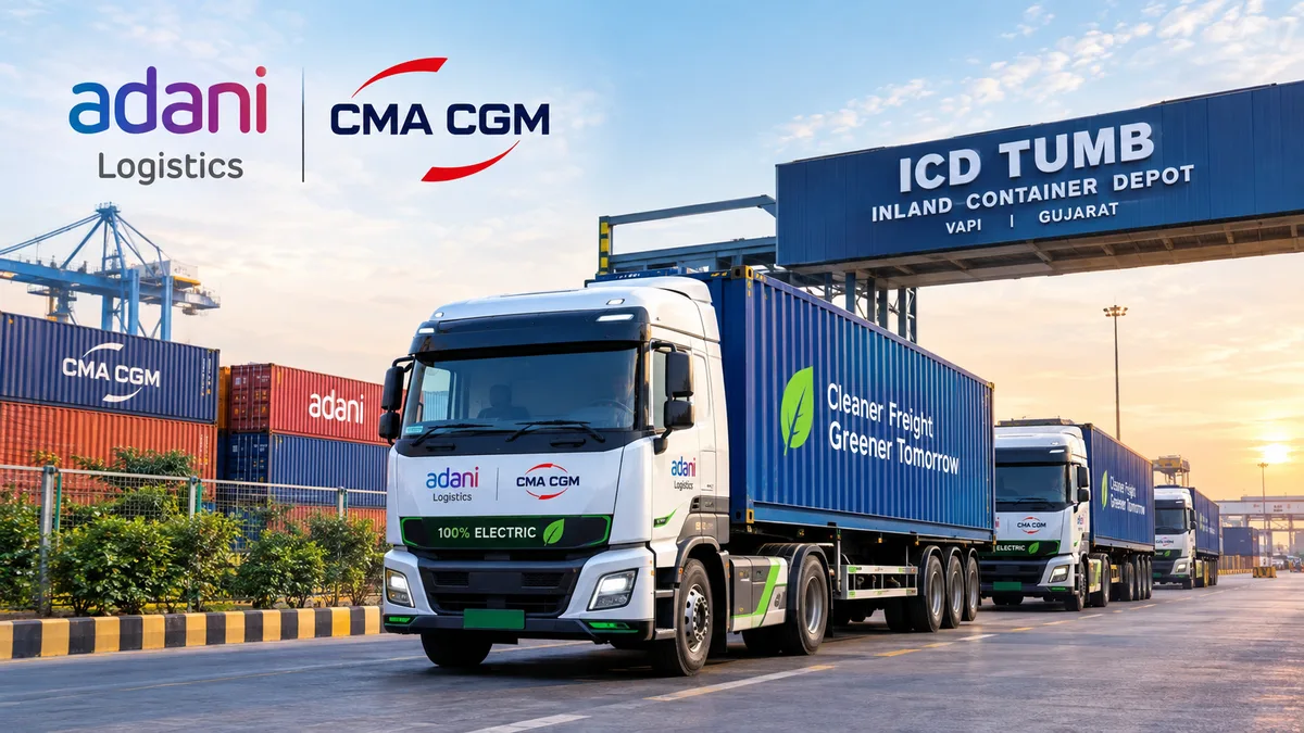 Adani Logistics and CMA CGM Launch India’s Largest Electric Truck Fleet for Container Movement