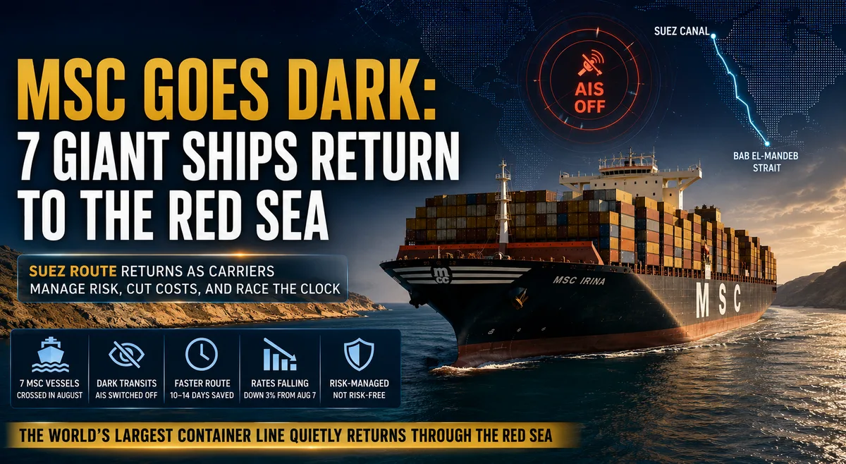 MSC Is Sending Ships Through the Red Sea in Secret — 7 Giant Container Ships Just "Went Dark" to Avoid Houthi Attacks