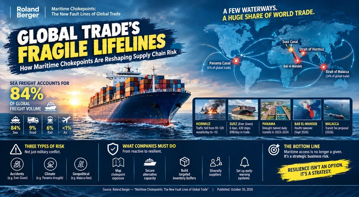 Maritime Chokepoints Are Now a Strategic Business Risk, Not Just a Logistics Problem — Roland Berger Report
