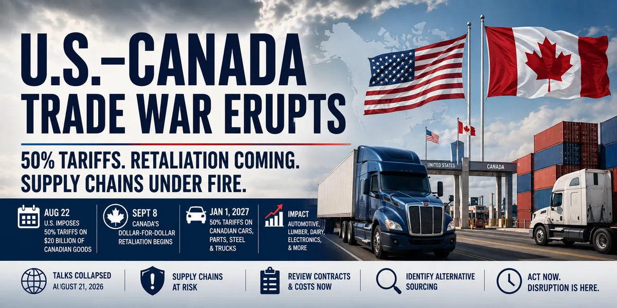 "We Are at War" — The US-Canada Trade War Just Exploded and Supply Chains on Both Sides of the Border Are in the Crossfire