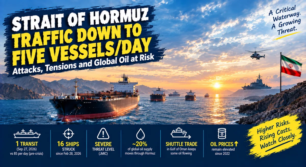 Hormuz Shipping Nears Standstill After Tanker Attacks as Middle East Crisis Threatens Global Trade