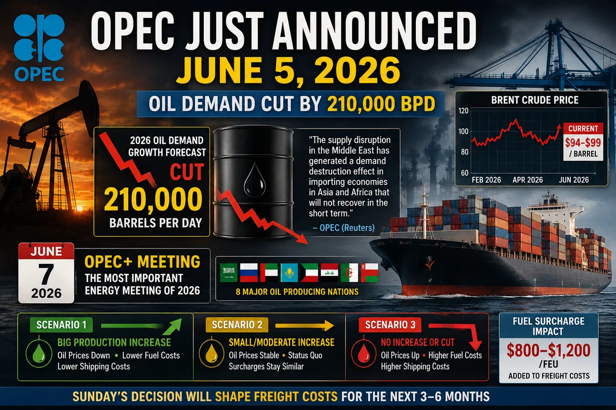 OPEC Just Cut Its Oil Forecast — And a Critical Meeting in 2 Days Could Change Shipping Costs for Everyone