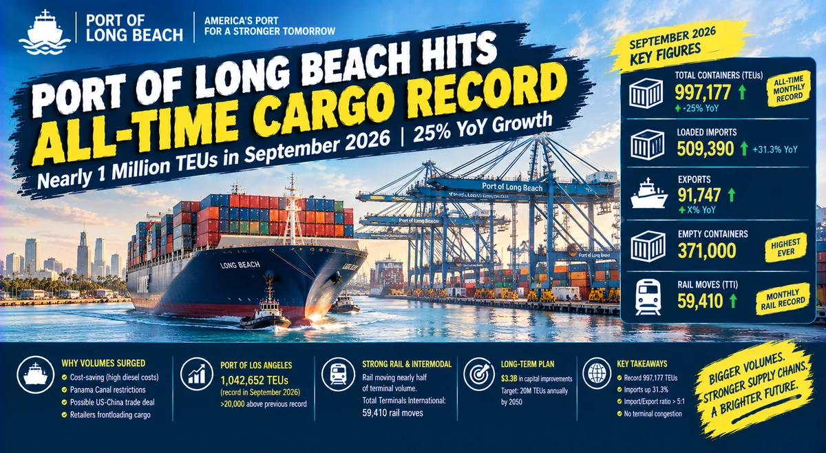 Port of Long Beach Sets New Monthly Container Record